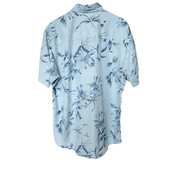 Marti Kat Men's XL Blue Floral Short Sleeve Button-Up Shirt Modal Casual Summer - Picture 8 of 10